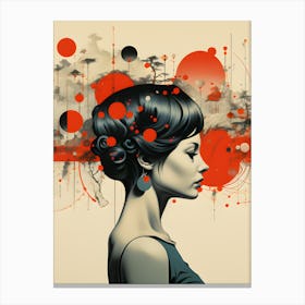 Retro Radiance 80s Elegance Canvas Print