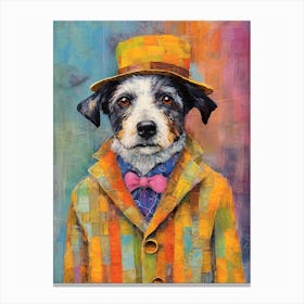 Barkdel Whimsy; A Dog'S Oil Painted Style Canvas Print