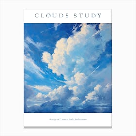 Study Of Clouds Bali, Indonesia Canvas Print