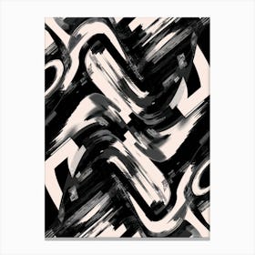 Abstract Black And White Pattern Canvas Print