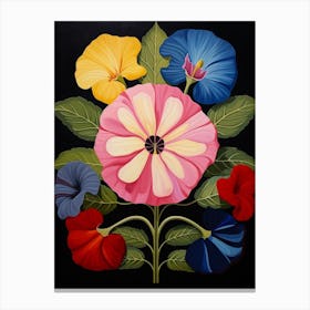 Petunia 3 Hilma Af Klint Inspired Flower Illustration Canvas Print