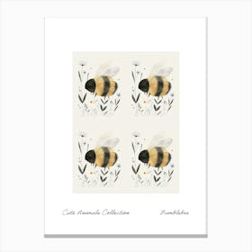 Cute Animals Collection Bumblebee 4 Canvas Print
