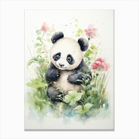 Panda Art Crafting Watercolour 1 Canvas Print
