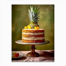 Pineapple Cake sweet food Canvas Print