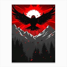 Eagle In The Sky Canvas Print