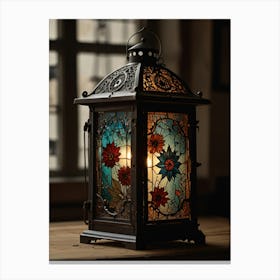 Stained Glass Lantern Canvas Print