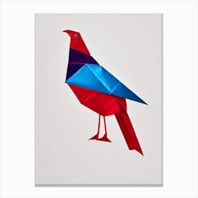 Partridge Origami Bird Canvas Print