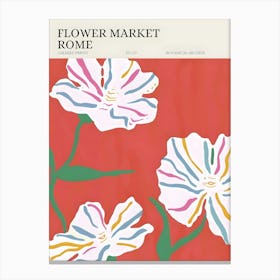 Flower Market Rome Canvas Print