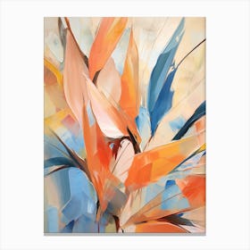 Fall Flower Painting Bird Of Paradise 4 Canvas Print