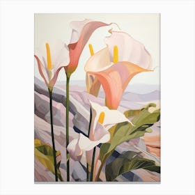 Calla Lily 3 Flower Painting Canvas Print