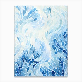 Blue Watercolor Painting Canvas Print