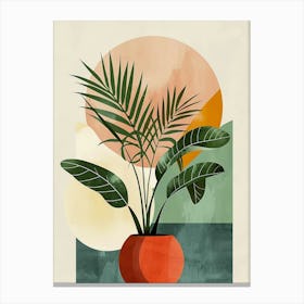 Tropical Plant in a pot Canvas Print