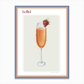 Peach Bellini Cocktail Print Canvas Print