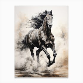 A Horse Painting In The Style Of Alla Prima 4 Canvas Print