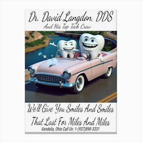 Dr. David Langdon, DDS Advert ~Reimagined 17 Canvas Print