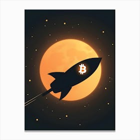 Bitcoin Rocket 1 Canvas Print