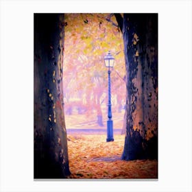 Misty Autumnal Park Canvas Print