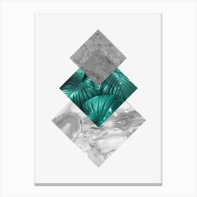 Geometric and botanical 7 Canvas Print