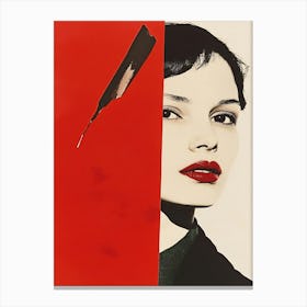 'The Woman In Red' Canvas Print