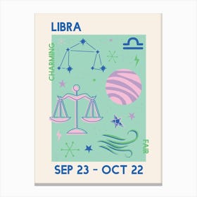 Libra Zodiac Canvas Print