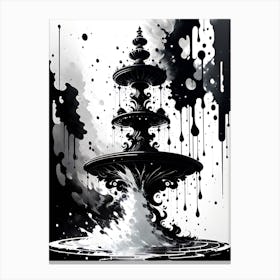 Fountain Of Water 1 Canvas Print