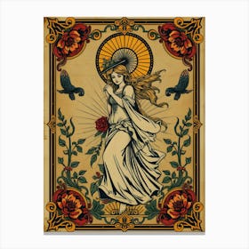 Vintage Tarot Style – The Wayfarer Canvas Print