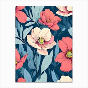 Seamless Floral Pattern 34 Canvas Print