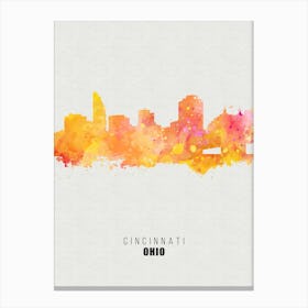 Cincinnati Ohio City watercolor Canvas Print