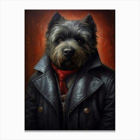 Gangster Dog Bouvier Des Flandres Canvas Print