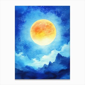 Abstract Full Moon Power Spiritual Energy Canvas Print