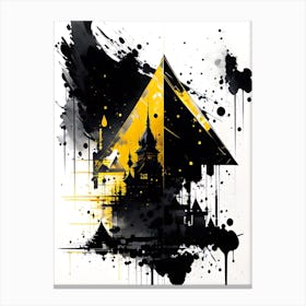 Black And Yellow Painting 1 Canvas Print