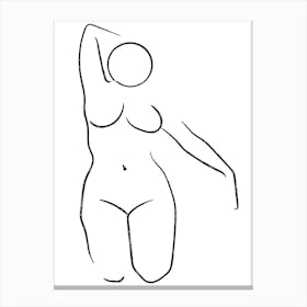 Sitting Nude 4 Canvas Print