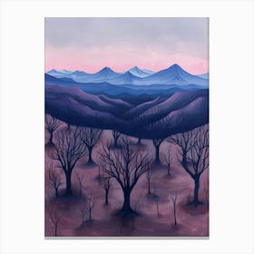 Trees In The Mountains Canvas Print