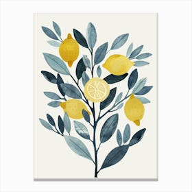 Lemon Tree Flat Illustration 1 Canvas Print