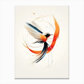 Bird Minimalist Abstract 1 Canvas Print