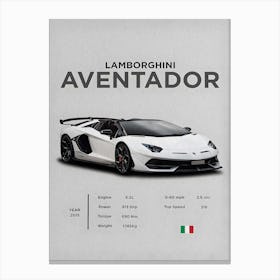 Lamborghini Aventador Canvas Print