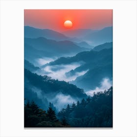 Sunrise In The Mountains 2 Canvas Print