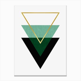 Composition of minimalist triangles 2 Canvas Print