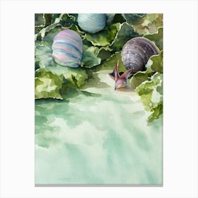 Sea Snails Storybook Watercolour Canvas Print