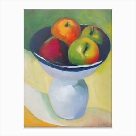 Rose Apple Bowl Of fruit Canvas Print