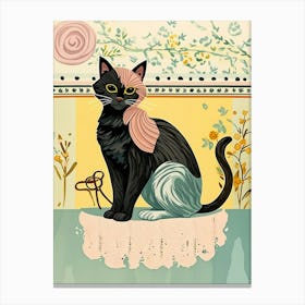 Cat On A Shelf Canvas Print