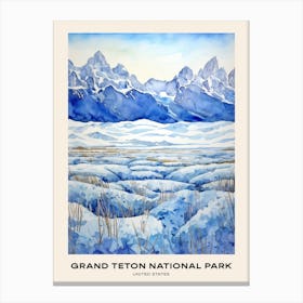 Grand Teton National Park United States 3 Poster Canvas Print