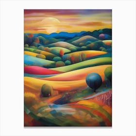 Sunset In The Countryside 17 Canvas Print