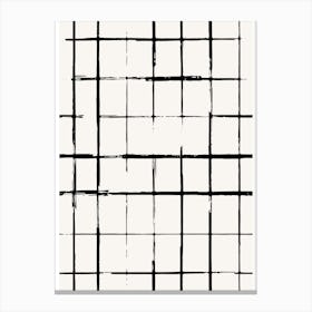 Black And White Grid Canvas Print