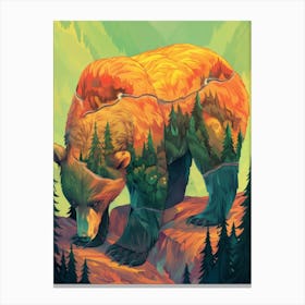 Bear In The Forest 6 Canvas Print