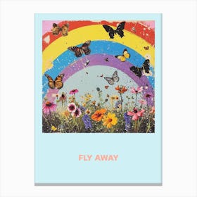 Fly Away Butterfly Poster 2 Canvas Print