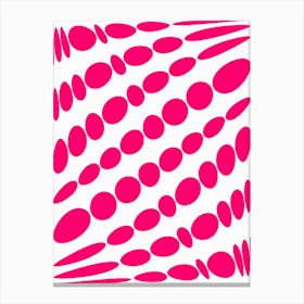 Pink Circles Pop Minimal Graphic Abstract Canvas Print