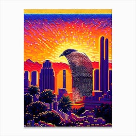 Phoenix, City Us  Pointillism Canvas Print