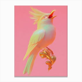 Bird Perched On A Branch Canvas Print