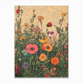 variety of flowers 8 Canvas Print